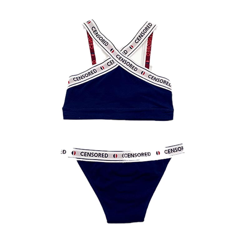 Для молодых девушек; Хлопковый бюстгальтер краткий набор для молодых девушек Удобный спортивный бюстгальтер из хлопка; С принтом комплект нижнего белья