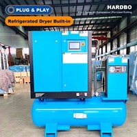 Kompresor Udara Sekrup 4-in-1 untuk Pemotongan Laser 16Bar 20Bar Tekanan Tinggi, Kompresor Rotary All-in-One dengan Filter Tangki Pengering