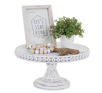 Support à gâteau rond en bois, base pour cupcakes, présentoir à pâtisserie, plateau à gâteau imitation style campagnard ancien, assiette en bois