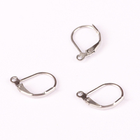 Matériaux de fabrication de boucles d'oreilles en acier inoxydable : fermoirs français, crochets d'oreille DIY, boucles en forme de D et de boucles rondes, accessoires pour boucles d'oreilles