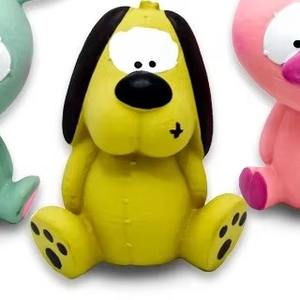 Forniture per animali domestici grugniti cane giocattolo naturale in lattice a forma di maiale cigolante per animali domestici BPA gratis per masticatori delicati - Product Image 4