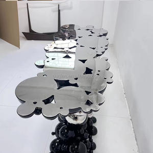 Moderna sala d'ingresso in acciaio inox bubble lobby view table soggiorno contro il <span class=keywords><strong>tavolo</strong></span> d'ingresso decorato a parete - Product Image 5
