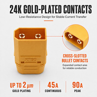 Connecteur de batterie haute intensité XT90 XT90H mâle/femelle 45A 500V plaqué or 10AWG à souder pour voiture RC, drone, batterie LiPo