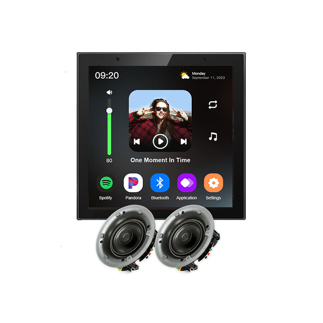 4 Inch Smart Home Audio Amplifiers Set 2*25W Wall Amplifier Compatible with Android Ceiling Speakers Background Home Systems