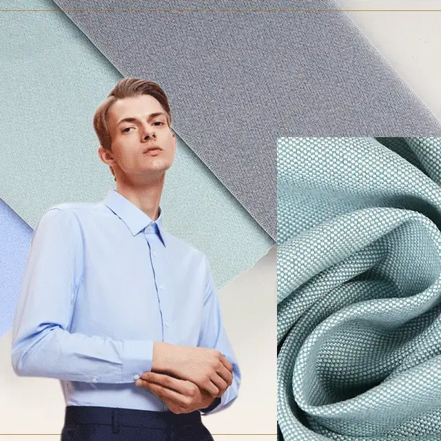 RPET Oxford fabric Bamboo fiber cotton polyester blended man fabric for Business attire
