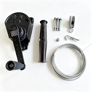 Treuil manuel pour <span class=keywords><strong>rideau</strong></span> de serre, <span class=keywords><strong>Enrouleur</strong></span> à manivelle pour <span class=keywords><strong>rideau</strong></span> de ventilation de poulailler et ferme d'élevage - Product Image 1