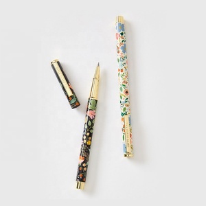 Elegante Penna Roller in Metallo Dorato di Lusso con Stampa Floreale Personalizzata, Set Regalo per Donne - Product Image 2