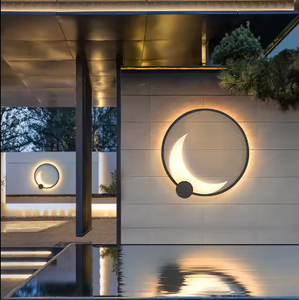 Cảnh quan ngoài trời bãi cỏ mặt trăng Đèn tường không thấm nước <span class=keywords><strong>Led</strong></span> ngoài trời không thấm nước Đèn tường năng lượng mặt trời đèn sân vườn với máy dò tường - Product Image 6