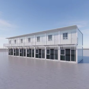 <span class=keywords><strong>Maison</strong></span> conteneur modulaire préfabriquée en acier léger, antichoc, démontable, à assemblage rapide, mobile, pour chantier de construction, en kit plat - Product Image 1