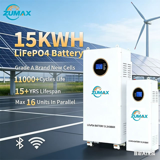 Solar Lithium Batteries Stackable Wall Mount Lithium Ion Battery Storage 51.2V 5Kwh 15Kwh 16Kwh Lithium Battery 48V 200AH