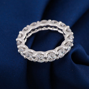 Anello a Fila di Moissanite a Cristalli Pieni in Oro 14K, <span class=keywords><strong>Segno</strong></span> Zodiacale, Versatile, Design Creativo, Bestseller Transfrontaliero, Amore - Product Image 4