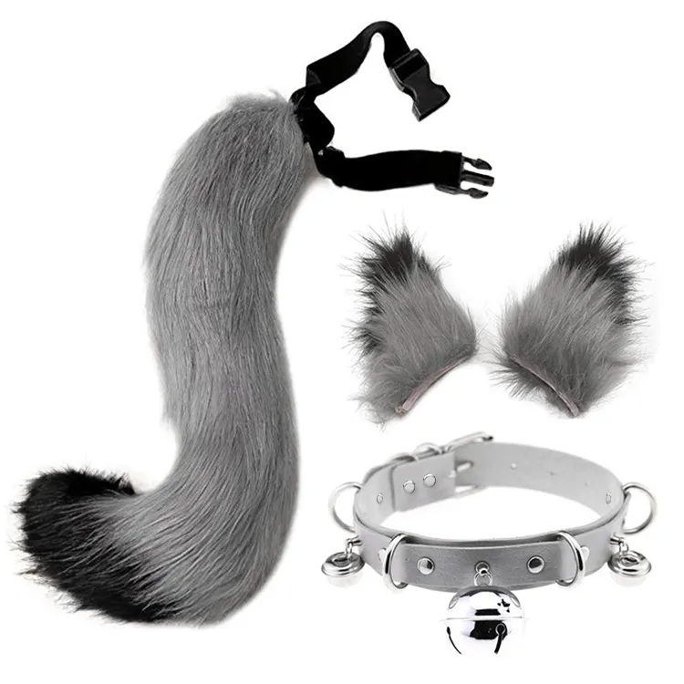 Manufacturer Direct Sales Comfortable Fox Wolf Headband And Tail Ears Cat Headband And Tail Set