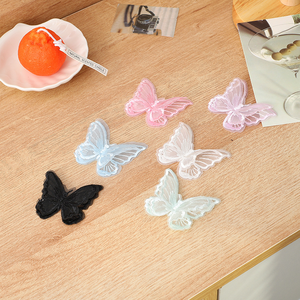 Motivos de Mariposa de 5 cm, Parches de Encaje 3D para Coser en Vestidos de Novia, Parches de Organza de Lujo para Vestidos de Novia - Product Image 1