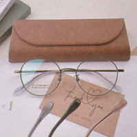 Montura de Gafas Unisex de Aro Completo con Diseño Geométrico Ultraligero de Alambre Dorado Retro, Diseño Pequeño y Moderno, Compatible con Graduación para Miopía