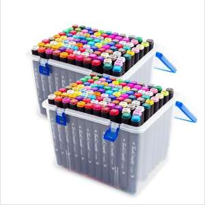 Marqueurs permanents professionnels Master Markers à double pointe, à base d'alcool, pour l'art et le graffiti, avec pointe biseautée et pointe pinceau pour le papier - Product Image 2