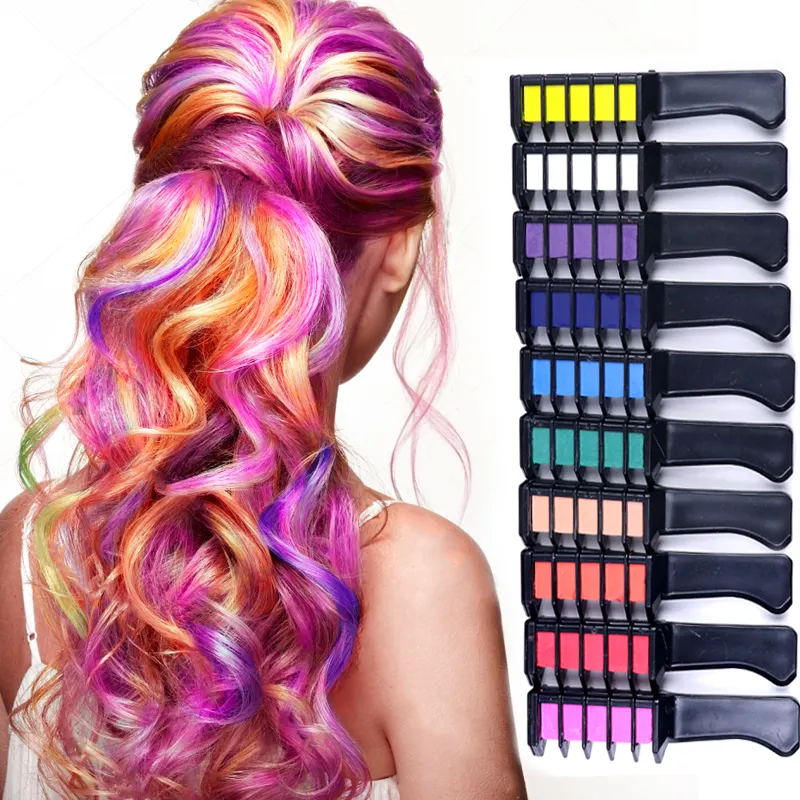 Washable Safe Hair Dyeing pastel diy Temporary Hair Chalk Comb for girls kids party market