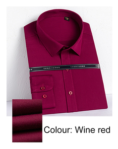 <span class=keywords><strong>Chemise</strong></span> de costume pour <span class=keywords><strong>homme</strong></span>, <span class=keywords><strong>chemise</strong></span> à manches longues en coton extensible de haute qualité, élégante, bleue, col ouvert, pour les mariages et les costumes assortis - Product Image 2