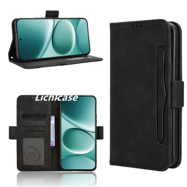 Lichicase Magnetic Card Slot Flip Folio Wallet Case for Redmi A5 15 15C A4 14C 14R A3 Pro Soft TPU Leather Cover