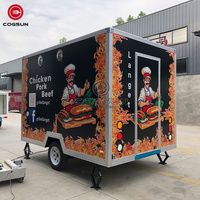 Chariot électrique mobile sur roues Pizza Food Trucks Chariots à crème glacée à vendre aux États-Unis Concession BBQ Food Trailer Camion à café