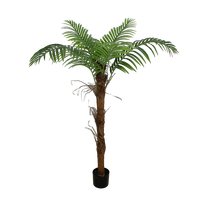 Senmasine Plante Artificielle Arbre Palmier Tropical Avec Tronc Tactile Réel Décoration Intérieure Extérieure 150cm 180cm 220cm