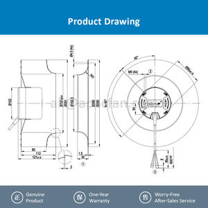 ebmpapst R3G280-AC66-30 48V DC 135W 2.85A 2000RPM 280mm Ball Bearing ODM/OEM Wind Power Precision <b>Air</b> <b>Conditioner</b> Centrifugal - Product Image 4