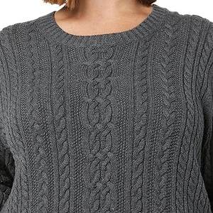 OEM Logo personnalisé dames pull en tricot surdimensionné meilleur prix couleur unie à la mode ras du cou/V pull décontracté chandails pour femmes - Product Image 5