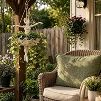 Pots suspendus créatifs en résine pour plantes, suspensions décoratives, jardinières suspendues « Dancing Lady » pour balcon, pots à fleurs pour succulentes, balcon