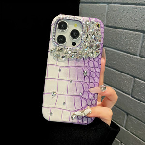 Nổi cho mô hình cá sấu da trường hợp đối với <span class=keywords><strong>iPhone</strong></span> 14 15 16 Pro Max Gradient màu tùy chỉnh logo được thực hiện với PC chất liệu - Product Image 3