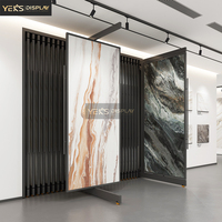 Étagère d'exposition de carreaux de céramique, de pierre et de marbre rotative coulissante sur mesure de conception moderne Yeks