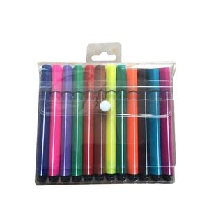 Triangular Plastic Rod Washable Felt Tip <b>Watercolor</b> Marker <b>Pen</b> Set Custom Color Fiber Tap <b>Pens</b> for Kids - Product Image 1