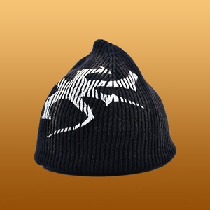 Negro cálido esquí Puff estampado Beanie fabricante adulto raya 100% acrílico gorros invierno gorra sombreros - Product Image 2