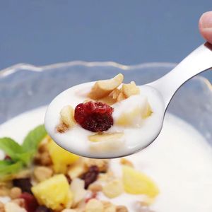 Mini cuchara de acero inoxidable, cuchara redonda pequeña para postre, helado, leche en polvo, café para niños, cuchara de té - Product Image 3