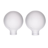 Abat-jour sphérique en verre soufflé à la main, sablé et givré, avec douille G9 pour applique murale et lampe de table