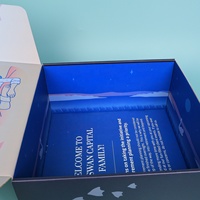 Caja de Cartón para Envíos, Embalaje de Regalos y Cosméticos, con Logotipo Personalizado Impreso a Todo Color en Azul Marino, Ecológica y Corrugada