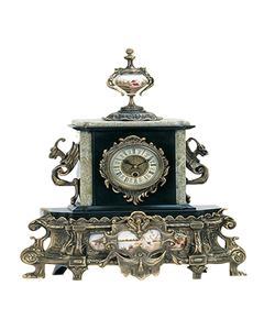 Decorazione Della casa di 15 Giorni trofeo-stile Imitato da 19th Secolo Francese Cast Antico Bronzo e <span class=keywords><strong>Marmo</strong></span> Scrivania <span class=keywords><strong>Orologio</strong></span> di Arte JGP22 - Product Image 1