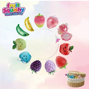 Funny TPR Fruit Banana Strawberry apple <b>Blind</b> Box Wholesale Sensory Stress Relief Squishy Toys - Product Image 1