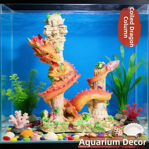 Décoration d'<span class=keywords><strong>aquarium</strong></span> style Feng Shui chinois - <span class=keywords><strong>Colonne</strong></span> <span class=keywords><strong>de</strong></span> dragon réaliste pour aménagement <span class=keywords><strong>de</strong></span> bassin - Product Image 2