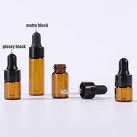 Flacons compte-gouttes en verre WOGU Amber pour échantillons, 1ml, 2ml, 3ml, 5ml, pour huile capillaire, emballage cosmétique, huile essentielle