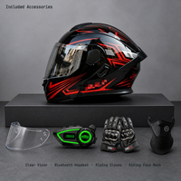 Casque de moto électrique toutes saisons, casque modulaire intégral rabattable, casque avec écouteurs inclus, unisexe, pour la conduite en ville