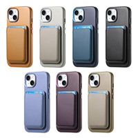 Étui de protection magnétique sans fil pour téléphone portable avec porte-cartes pour iPhone 17 16 15 14 13 Pro Max
