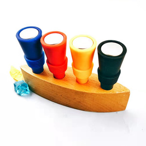Silicone Wine Stopper Conical Vacuum Bottle Cap Kitchen Home Use Multicolor - Product Image 4