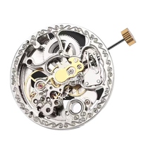 L640 Montre automatique mécanique en métal gravée, blanche, ajourée, avec mouvement à inertie en tungstène, design léger et grand cadran