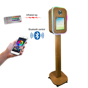 Cabine de Fotos Retrô com Acabamento em Madeira, Montagem Rápida, Estrutura de Alumínio com Luz RGB, Cabine de Fotos para <span class=keywords><strong>iPad</strong></span> para Casamentos e Festas - Product Image 4