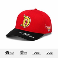 Nouvelle conception, casquette de baseball de luxe personnalisée avec logo brodé 3D, casquette snapback imperméable en tissu Dobby, logo latéral imprimé sur la visière, casquette hip-hop