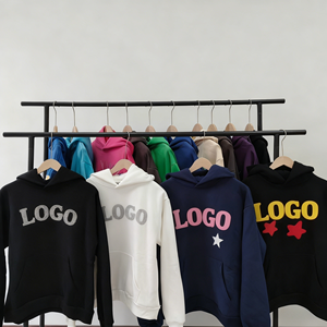 Sudadera Casual de Algodón Puro de 450g, Estilo Hip-Hop, con Estampado de Polvo de Algodón, Estilo Celebridad, Venta <span class=keywords><strong>Directa</strong></span> de Fábrica - Product Image 2