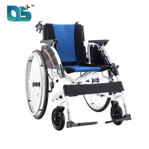 ステンレス鋼フレーム折りたたみ背もたれキャンバスシート表面調整可能ペダルスポークタイヤ手動車椅子 - Product Image 4