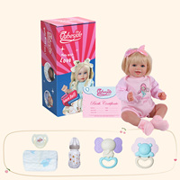 Muñeca Bebé Reborn Yaney de 20'' de Babeside, con Ojos Azules y Cabello Rubio, de Vinilo, Mini Muñeca de Moda, Modelo de Dibujos Animados para Manualidades, Juguete Suave
