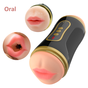 デュアルヘッドリアルな肛門膣リアルプッシー男性用オナニーカップディープスロートマスターベーター - Product Image 3