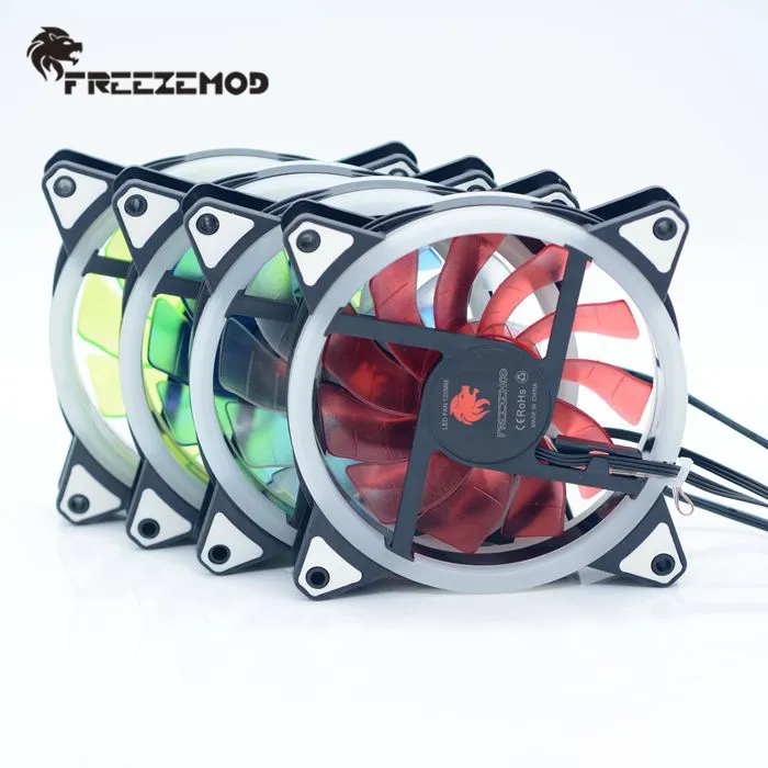 พัดลม12V DC พัดลมขนาด120มม. Led Pc Cooler FAN-RS18