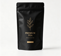 Pochette d'emballage pour thé personnalisée avec logo imprimé, refermable, écologique, imperméable, en matériau BOPP/PE de qualité alimentaire